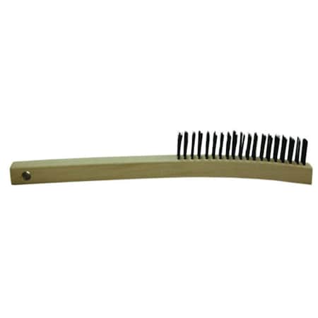 Magnolia Brush 3 x 9 in. EC-1S Import Round Carbon Steel Curved Handle Wire Scratch Brush 455-EC-1S